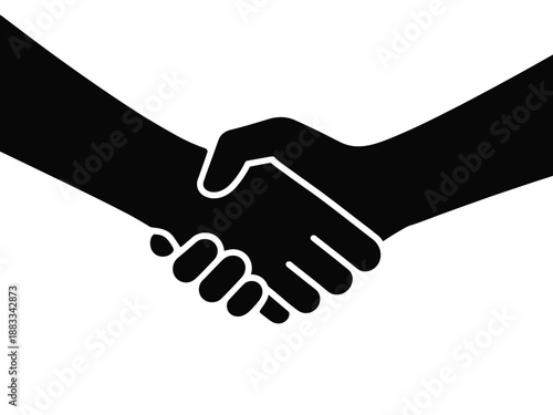 Handshake agreement isolated on white background, Vector, illustration