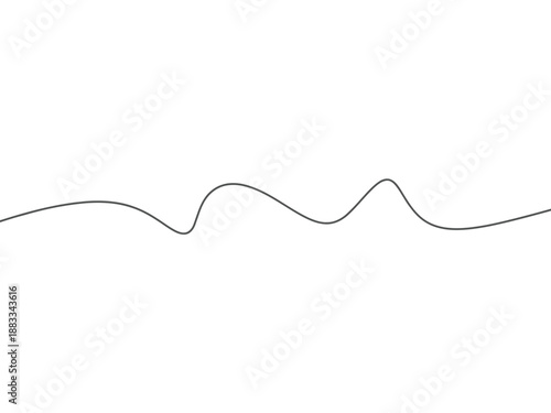 Smooth wavy line graph isolated on white background, Vector, illustration
