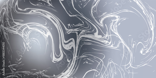 Abstract Swirling Liquid Metal Texture with Light Reflections.