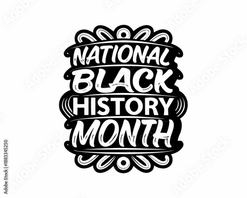 National Black History Month Vector Illustration, African American Leaders and Cultural Awareness Design