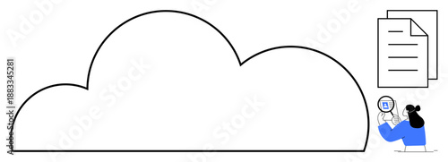 Cloud storage concept. Cloud storage facilitates secure document management, data access, and streamlined review. Cloud storage enhances data workflow and collaboration. For tech, organization