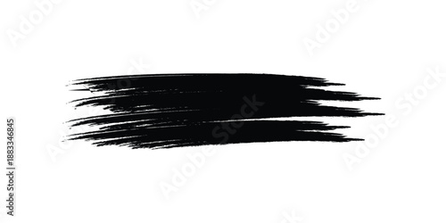 vector black line, grunge brush strokes ink paint isolated on white background.