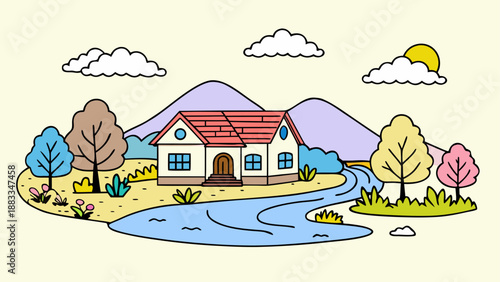 Charming cottage in a picturesque landscape