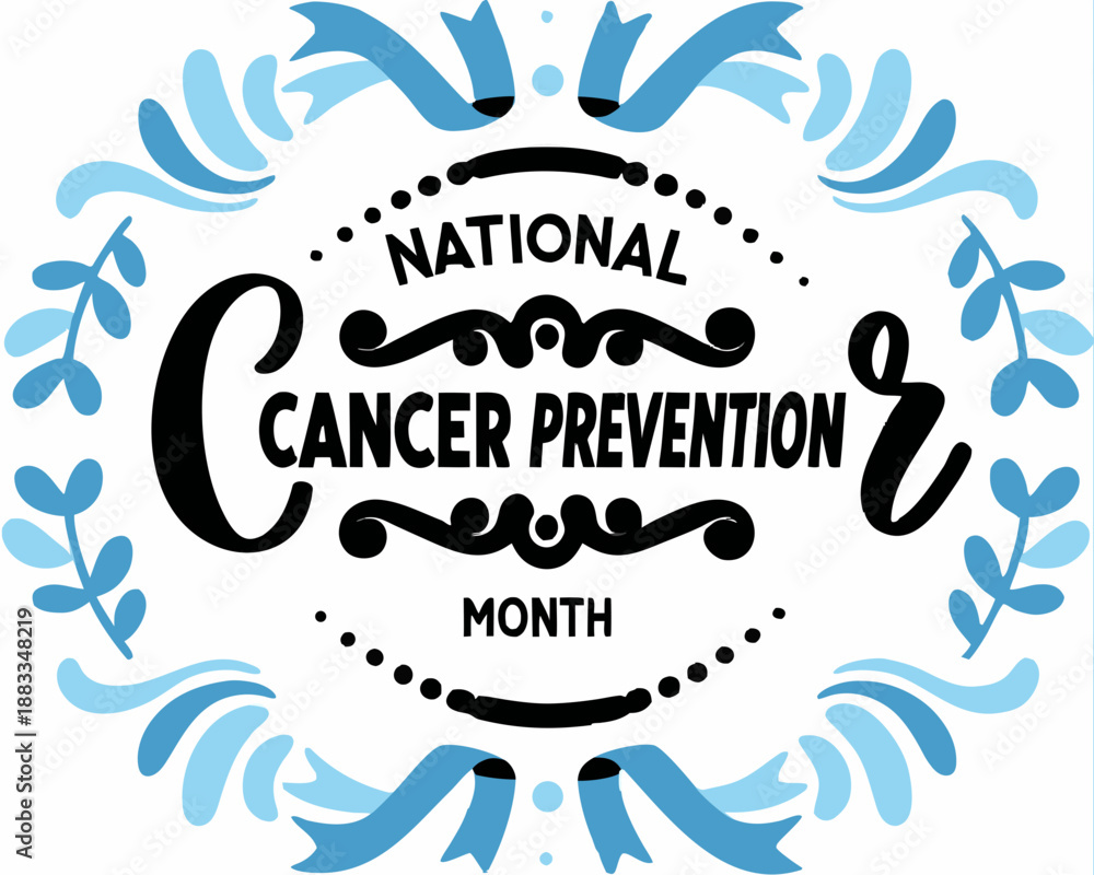 Obraz premium Cancer Prevention Month Vector Graphic, Medical Awareness and Healthy Lifestyle Concept