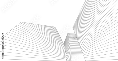 ​​abstract architecture 3d illustration background	
