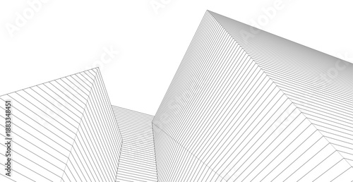 ​​abstract architecture 3d illustration background	
