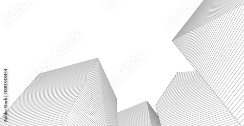 ​​abstract architecture 3d illustration background	
