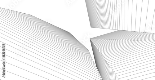​​abstract architecture 3d illustration background	
