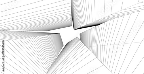 ​​abstract architecture 3d illustration background	
