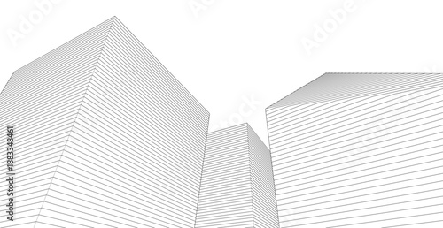 ​​abstract architecture 3d illustration background	
