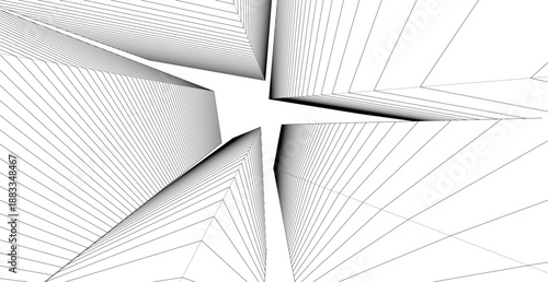 ​​abstract architecture 3d illustration background	
