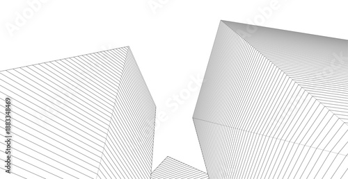 ​​abstract architecture 3d illustration background	
