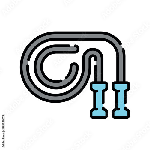 jump rope color line icon.