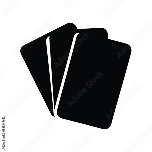 Simple graphic illustration of playing cards in a fanned formation