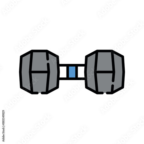dumbbells color line icon.