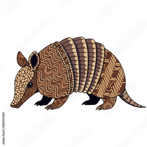Batik Armadillo Animal Design