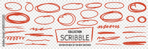 Red marker underline and transparent background brush ovals for emphasis edits.