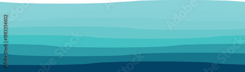 Abstract design featuring layered blue waves, evoking a peaceful and calming ocean theme.