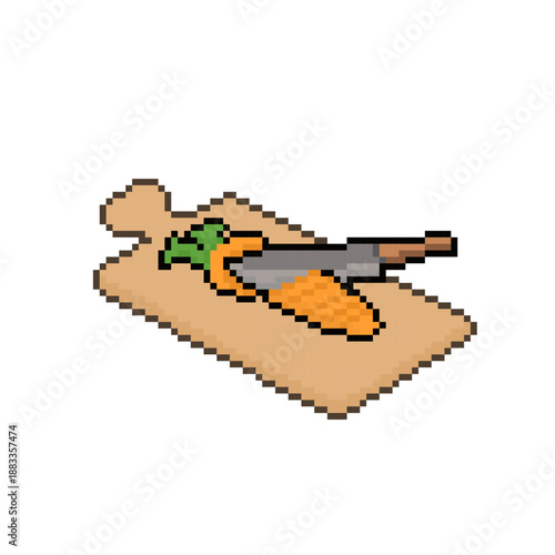 cutted by knife pixel art.ai