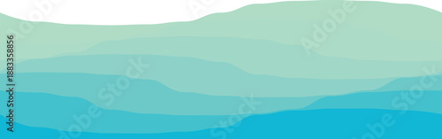 Abstract design featuring gradient blue ocean waves, perfect for backgrounds or creative projects.