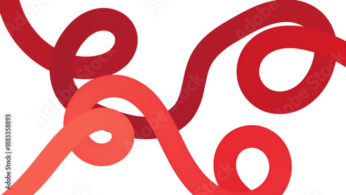 Abstract Color Gradient Swirl Shapes Set. Vector Graphic with Wavy Lines in Blue Colors. Colorful Fluid Wave Pattern. Squiggly Design Element.Wavy shape with Colorful gradient. Vector illustration.