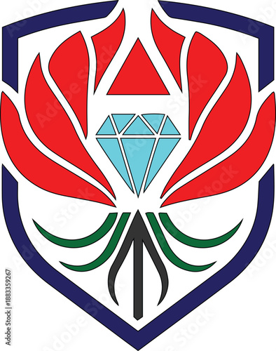 Vintage fleur de lis emblem set featuring a winged shield vector design with star icons and decorative badge patterns for a classic logo illustration