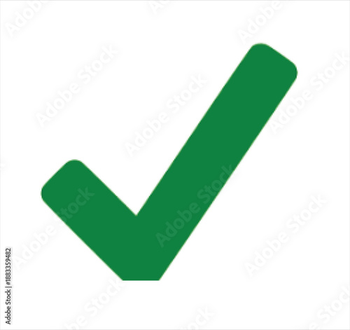A single green check mark on a white background represents a completed task or a correct choice.