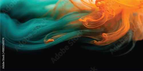 A stunning display of swirling paint in vibrant colors, creating an eye-catching abstract design.