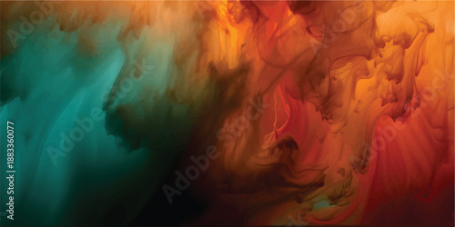 A stunning display of swirling paint in vibrant colors, creating an eye-catching abstract design.