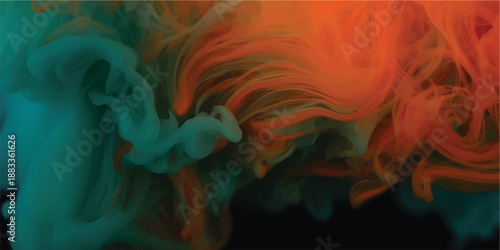 Abstract Colorful Smoke Ink Background On Black With Flowing Motion Texture For Digital Design Wallpaper Branding Presentation And Modern Visual Background Use