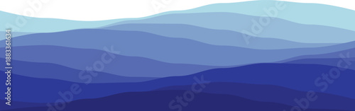 Calm and soothing abstract layers in blue tones, resembling ocean waves. ideal for backgrounds.