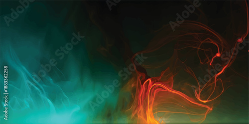 Abstract Colorful Smoke On Black Background With Flowing Ink Clouds Creating Dramatic Modern Visual For Creative Design Projects Branding And Digital Artwork