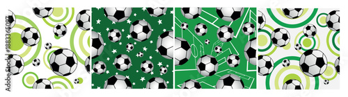 pattern with soccer balls.