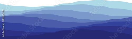 Abstract image featuring layered blue wave patterns, ideal for modern interior decor and graphic design.