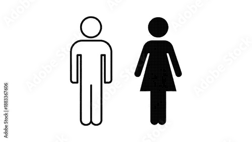 Black male and female icon