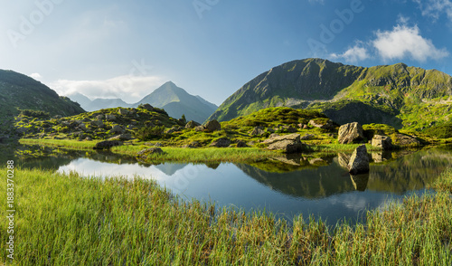 Photos namenloser Bergsee, Hornfeldspitze, Nageleck, Naturpark Sölktäler, Steiermark, Ö
