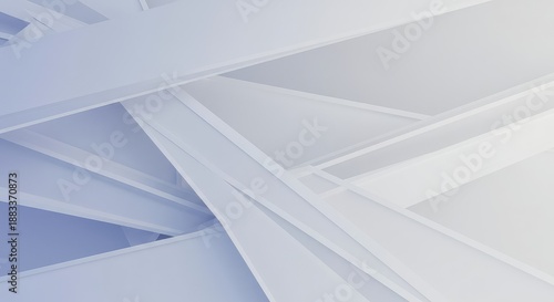 Wallpaper Mural Abstract background showing fractured white space and geometric shards creating a stark minimalist design structure ,modern ,template ,void Torontodigital.ca