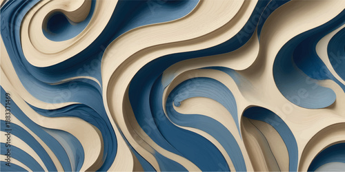 Abstract blue and white wave texture background for modern design and wallpaper