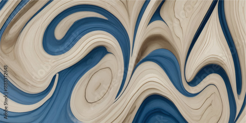 Colorful textured pattern of wooden tiles forming an abstract, organic design