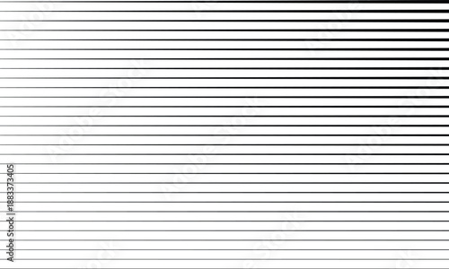 Simple black and white horizontal stripes create a minimalist pattern, perfect for modern design concepts.