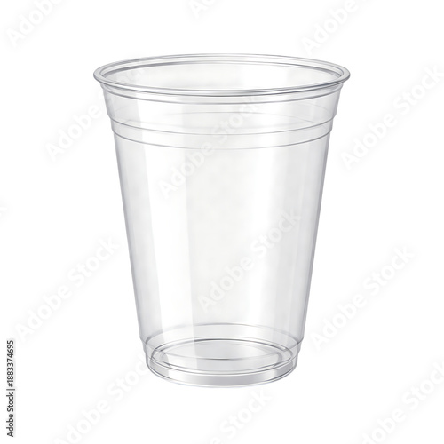 Wallpaper Mural A transparent plastic cup isolated on transparent background Torontodigital.ca