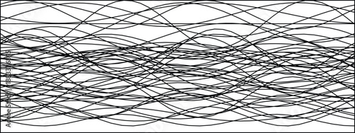 Intricate black and white line pattern creating a dynamic wave-like effect for creative design.