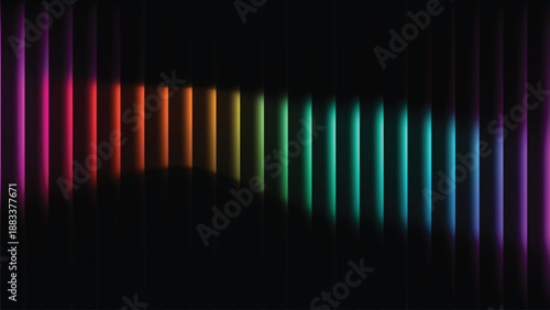 Colorful Vertical Neon Light Bars Abstract Background