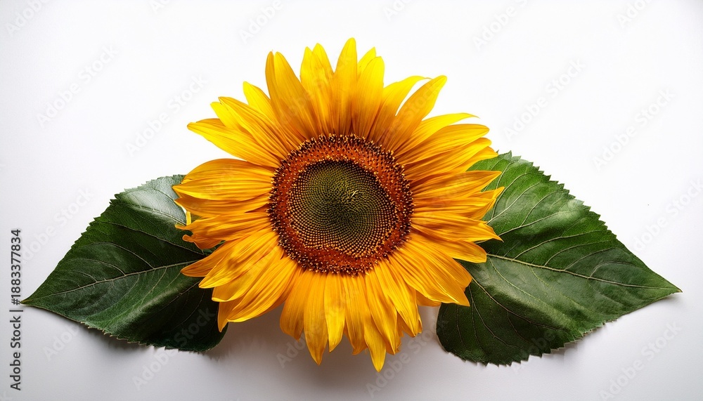 Obraz premium Sunflower With Leaves