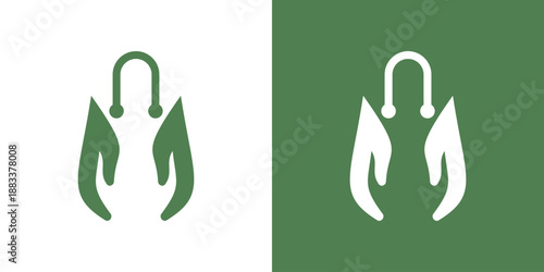 Dual meaning logo combining a hand and shopping bag, symbolizing care, service, trust, and a friendly, customer-focused retail experience.