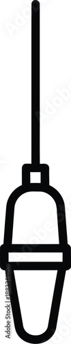 A simple black and white line icon illustrating a hanging pendant light fixture.