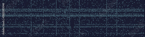 Abstract grid pattern with dense dot matrix and intersecting lines, representing digital networks.