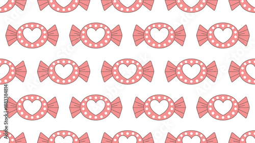 Pattern of polka dot candies Vector, illustration