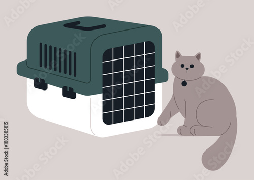 This delightful pet transporter set is designed for easy travel with your cat, It offers comfort and security while exploring new places together, ensuring a happy journey