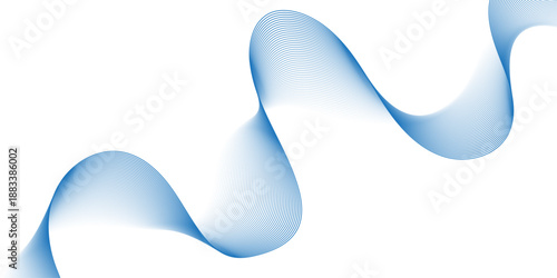 Vector gradient bule and white flow smooth wave energy stripe business liner texture design. abstract sound make white wave the focal element. white transparent giving it depth and a sense background